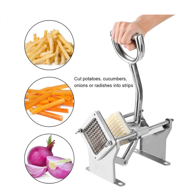 Stainless Steel French Fry Cutter Safe Easy to Use and Durable