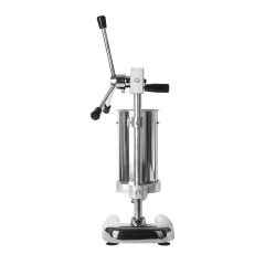 Vertical Sausage Stuffer Manual Gear Handle Stainless Steel 4 Nozzles Commercial