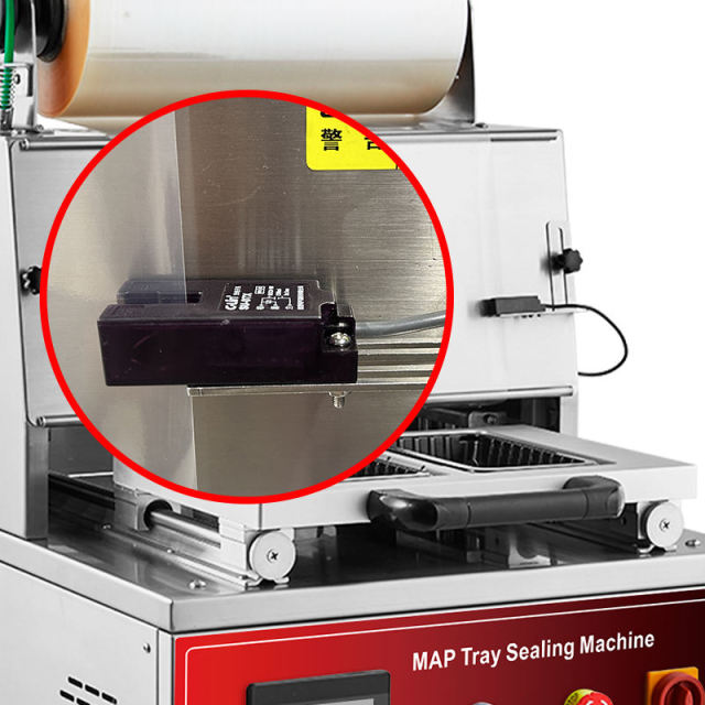 DQ400T-E Tabletop MAP Tray Packaging Machine 5-6 Cycles Min Output
