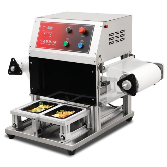 QF260T-S Pneumatic Tray Sealer 260mm Film 360-640 Boxes Per Hour