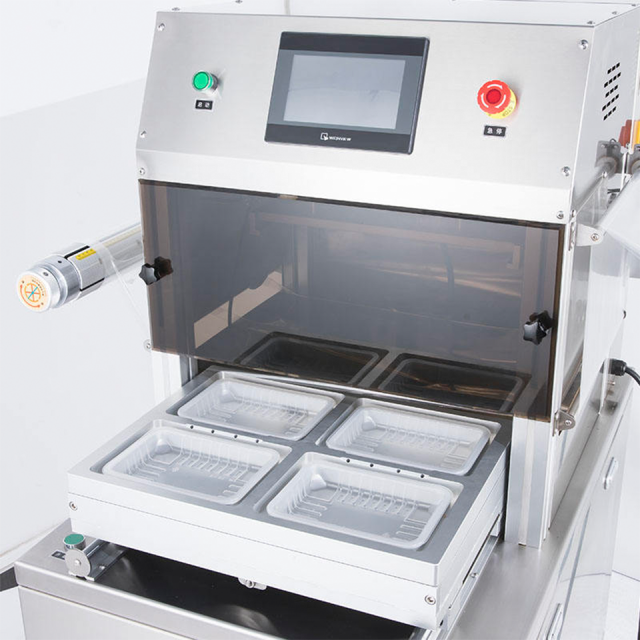 Commercial Vertical MAP Gas Flush Packaging Machine DQ370L-E 370mm Film