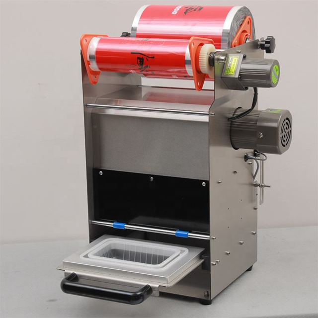 DF300T Semi-Automatic Electric Tray Sealer for Food Containers Cups and Lids