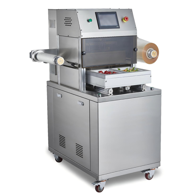 DQ320L-V Vertical MAP Vacuum Packaging Machine 320mm Film 63m³/h Pump