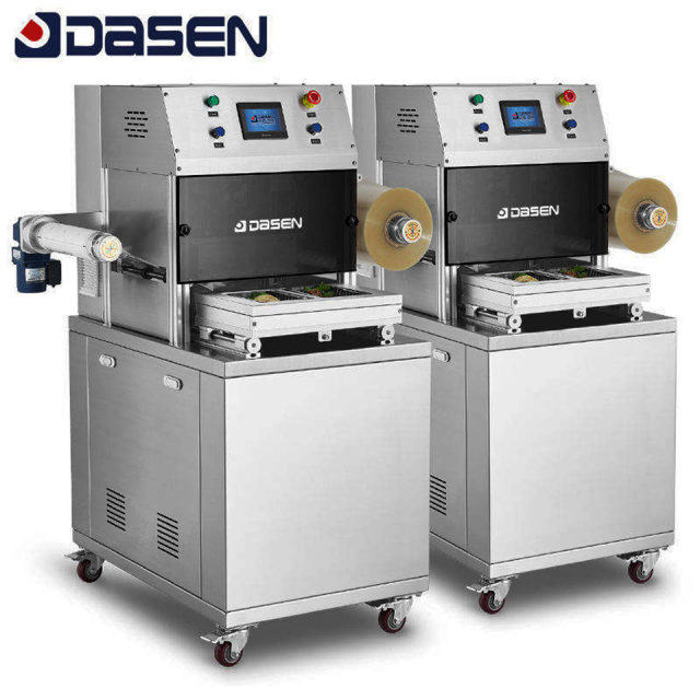 DQ320L-V Vertical MAP Vacuum Packaging Machine 320mm Film 63m³/h Pump