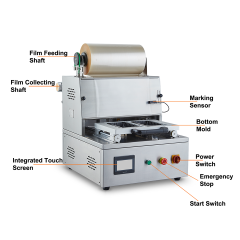 DQ400T-VS Desktop Vacuum Skin Packaging Machine 180–320 Trays/Hour Stainless Steel