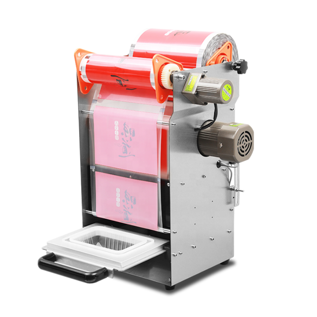 DF300T Semi-Automatic Electric Tray Sealer for Food Containers Cups and Lids