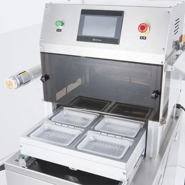 DQ440L-E Vertical MAP Packaging Machine Gas Flushing Sealer 440mm Film