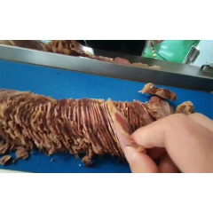 Commercial Meat Slicer Adjustable Slice Thickness Industrial Stainless Steel Conveyor