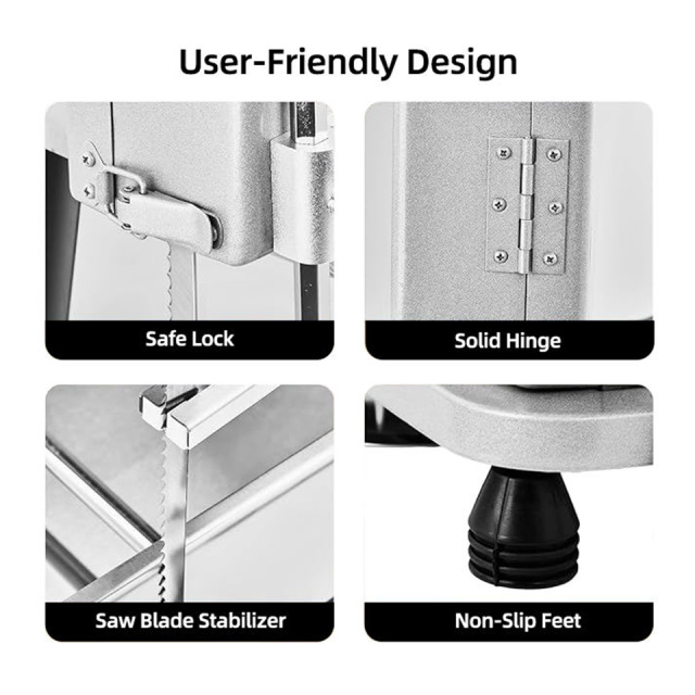 Compact Tabletop Bone Saw Machine 1.1kW 220V Stainless Steel 18.9m/s Cutting Speed