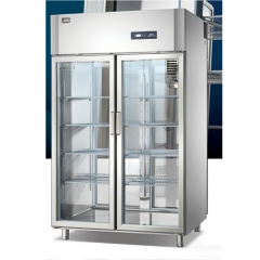 TS0.5G2 Upright Two-Door Display Fridge +8 to 0°C Temperature Control