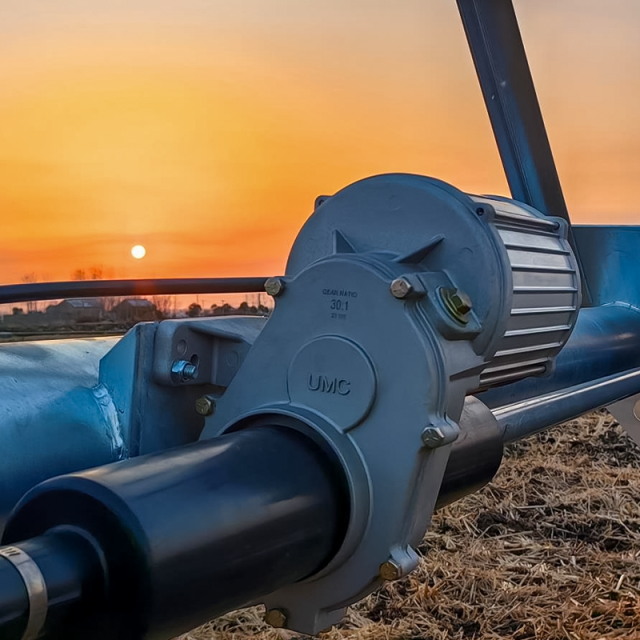 Four-Wheel Linear Move Irrigation System with GPS Guidance and Fertigation Tank