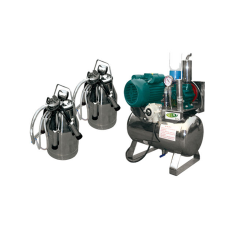 Two-Can Mobile Milking Machine 25L Stainless Steel Buckets for Dairy Farms