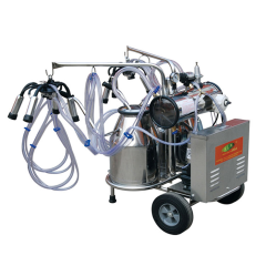 Two-Can Mobile Milking Machine 25L Stainless Steel Buckets for Dairy Farms
