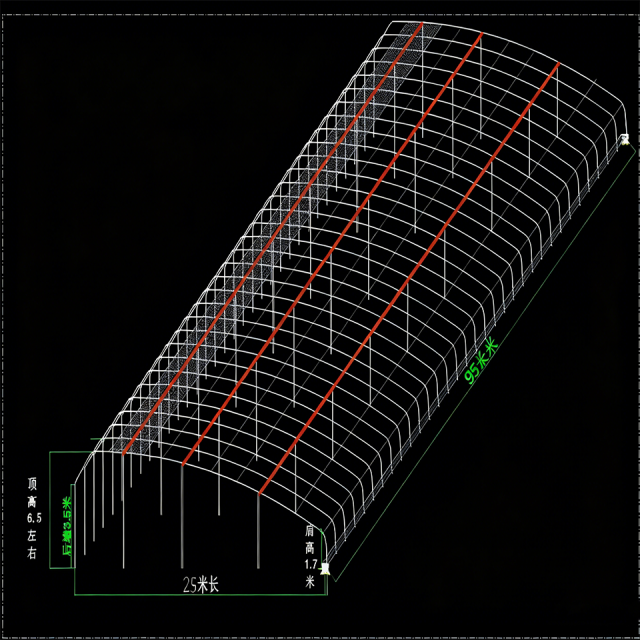 Arched Membrane Vegetable Greenhouse 6-10m Span for Commercial Crop Production