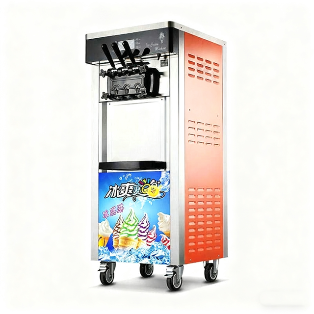 Dual Flavor Ice Cream Machine 18 to 28 Liters per Hour Output