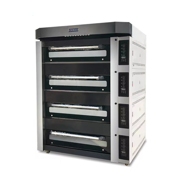 Semi-Automatic Electric Deck Oven High-Capacity Multi-Tier Control 6-20 Trays