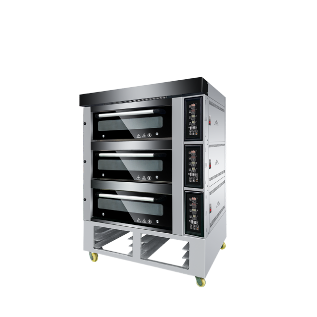 Semi-Automatic Electric Deck Oven High-Capacity Multi-Tier Control 6-20 Trays