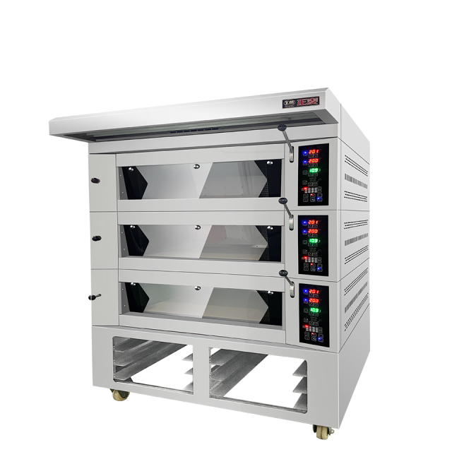 12 Tray European Style Electric Deck Oven with Steam Injection System