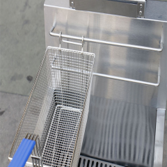 E-RQZ-747 Dual Basket Gas Fryer 15L Commercial Kitchen Equipment