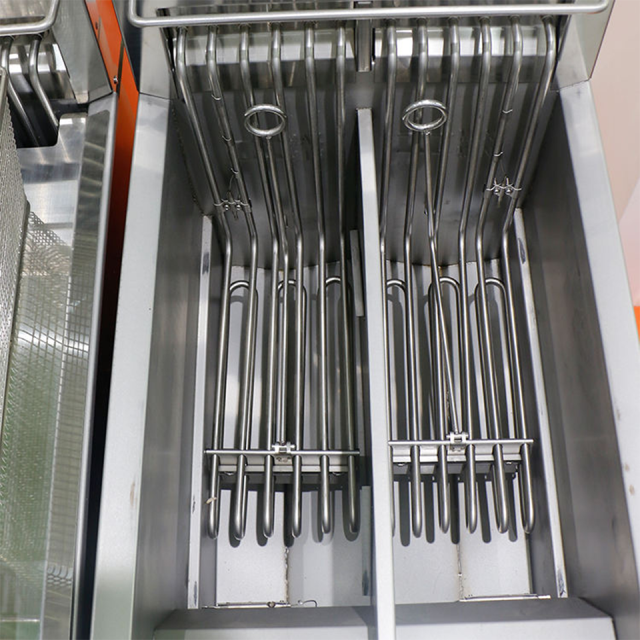 Electric Fryer 18KW 35-40L Dual Basket Thermostat Control Floor-Standing