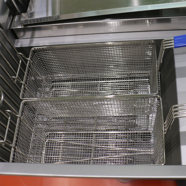 E-DZ-400G-2 Electric Fryer Dual Basket 16KW Reliable Performance