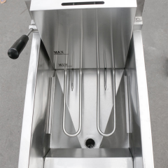 E-DZ-12F Electric Fryer 4kW Compact Stand with Oil Filtration for Snack Bars