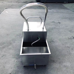 Fryer Oil Filter Cart Stainless Steel Mobile Design 25kg for Commercial Use