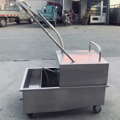 Fryer Oil Filter Cart Stainless Steel Mobile Design 25kg for Commercial Use