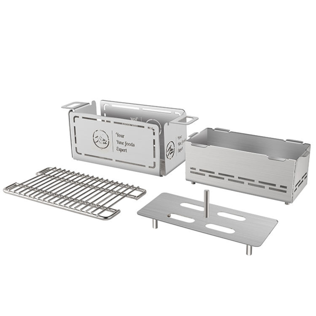 FH300 Portable Charcoal Grill Stainless Steel Outdoor Food Truck and Patio Use