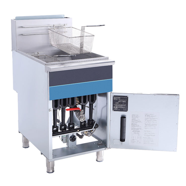 KB-F5-BJC Gas Fryer 30L Capacity 44kW Stainless Steel Professional Use
