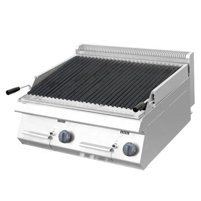 E-RQH-700X Electric Lava Rock Grill Commercial Stainless Steel