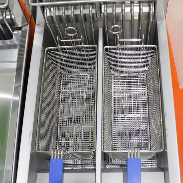 E-DZE-400G-2 Electric Deep Fryer 55kW Stainless Steel Standing Frying Unit