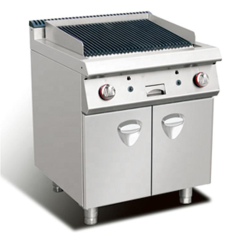 HKE-DH-700 Gas Convection Lava Rock Grill 20kW Stainless Steel For Restaurants