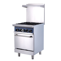 KB-R24 Vertical Gas Range 4 Burners With Built-In Oven For Commercial Kitchens