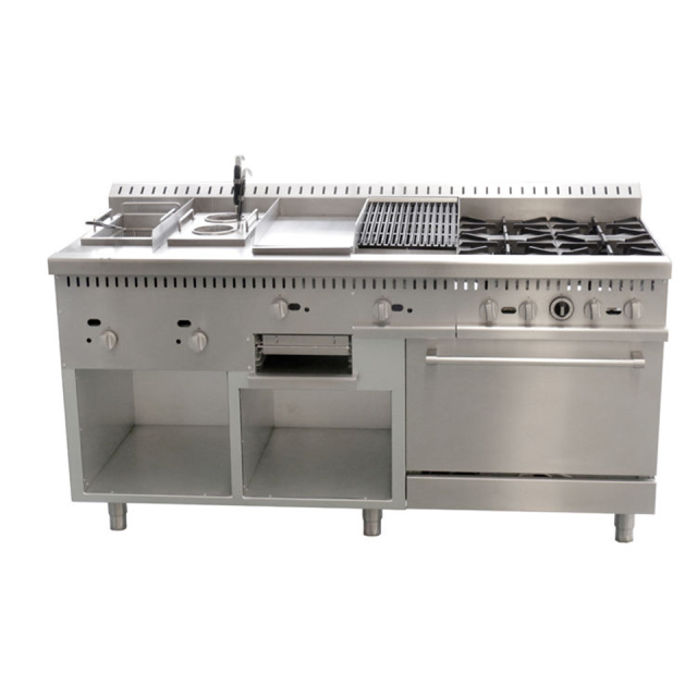 MZHL-72 Multi-Station Gas Cooking System High Volume Commercial Kitchens