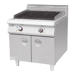 XKE-DH-900 Commercial Lava Rock Grill Dual Zone 12kW Stainless Steel