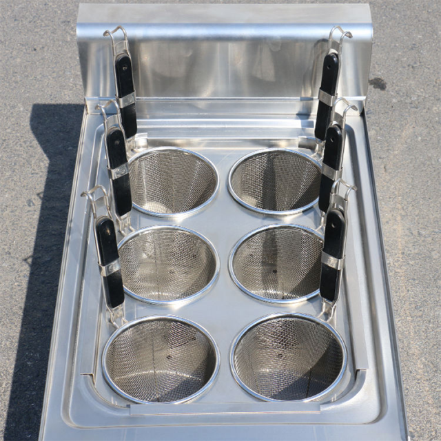 E-RQM-700X Commercial Gas Noodle Boiler 12 Baskets Stainless Steel