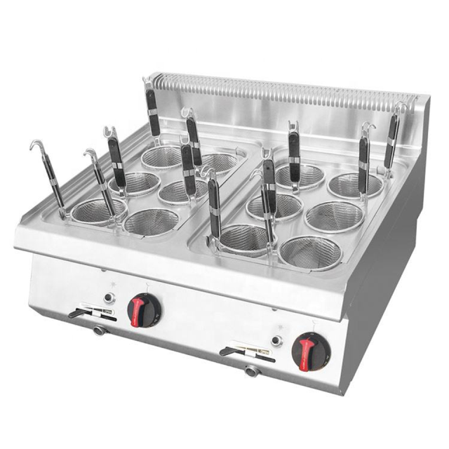 E-RQM-700X Commercial Gas Noodle Boiler 12 Baskets Stainless Steel