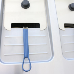 Dual Tank Electric Deep Fryer 24kW Stainless Steel Commercial Kitchen Use