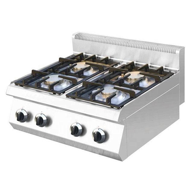 Commercial Gas Range E-RQB-700X and E-RQB-1200X with Safety Flame Protection