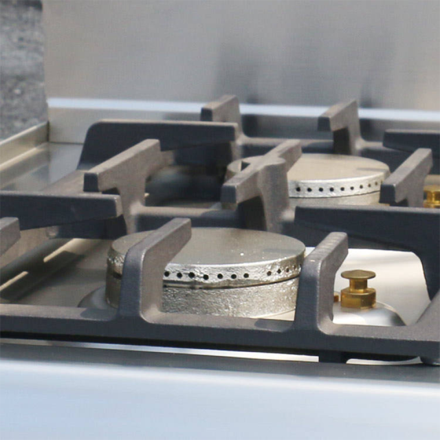 Commercial Gas Range E-RQB-700X and E-RQB-1200X with Safety Flame Protection