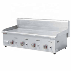 E-RQP-720-120A 4-Burner Gas Griddle Smooth Plate for Burger Shops