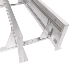 Double Wall Mount Stainless Steel Flat Shelf for Commercial Kitchens and Restaurants