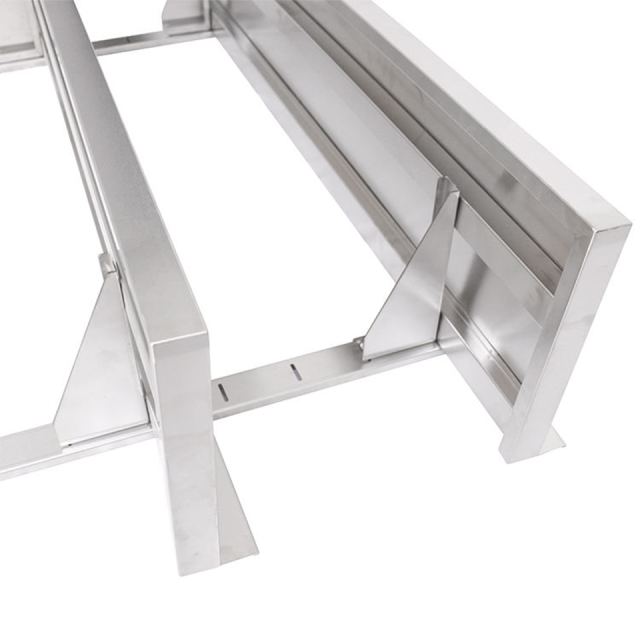 Double Wall Mount Stainless Steel Flat Shelf for Commercial Kitchens and Restaurants