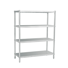 Commercial Stainless Steel Solid Shelf Rack for Food Processing and Restaurants