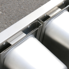 Stainless Steel Wall-Mounted GN Pan Holder Solid Shelf for Commercial Kitchens