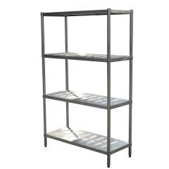 Durable Stainless Steel Solid Sheet Shelving Rack for Restaurants Hotels Bakeries