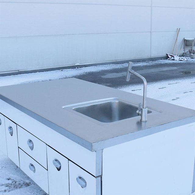 Stainless Steel Work Table with Sink Cabinets and Drawers for Commercial Kitchens