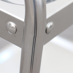 Double Deck SUS304 Stainless Steel Trolley for Commercial Kitchens with 2 Shelves