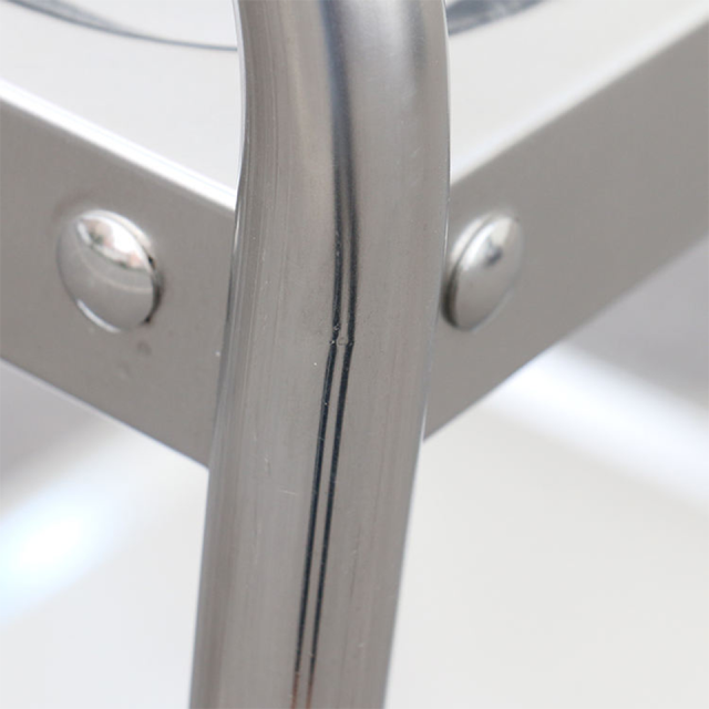 Double Deck SUS304 Stainless Steel Trolley for Commercial Kitchens with 2 Shelves